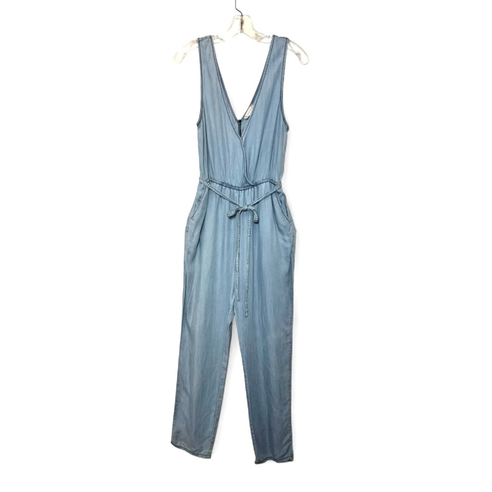 Altar’d State Chambray Tencel Jumpsuit Small Sleeveless Tie Waist - Picture 2 of 15